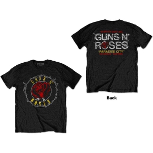 Guns N Roses - Rose Circle Paradise City Uni Bl    S in the group MERCHANDISE / T-shirt / Hårdrock at Bengans Skivbutik AB (5542239r)