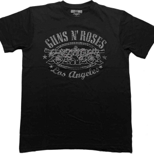 Guns N Roses - La Logo Diamante Uni Bl    S in the group MERCHANDISE / T-shirt / Hårdrock at Bengans Skivbutik AB (5542249r)