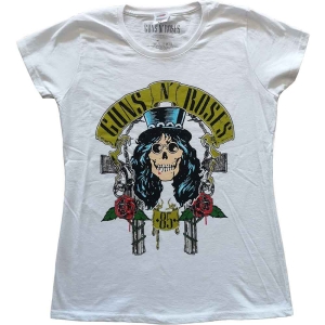 Guns N Roses - Slash 85 Lady Wht in the group MERCHANDISE / T-shirt / Hårdrock at Bengans Skivbutik AB (5542280r)