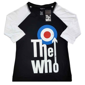 The Who - Elevated Target Lady Bl/Wht Raglan:1Xs in the group MERCHANDISE / T-shirt / Pop-Rock at Bengans Skivbutik AB (5542577r)