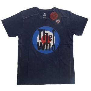 The Who - Target Logo Snow Wash Uni Navy    S in the group MERCHANDISE / T-shirt / Pop-Rock at Bengans Skivbutik AB (5542582r)