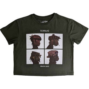 Gorillaz - Demon Days Lady Green Crop Top:  in the group MERCHANDISE / T-shirt / Hip Hop-Rap at Bengans Skivbutik AB (5543161r)