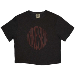 Maneskin - Warped Logo Lady Char Crop Top: in the group MERCHANDISE / T-shirt / Pop-Rock at Bengans Skivbutik AB (5543168r)