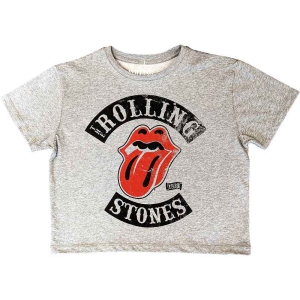 Rolling Stones - Tour 78 Lady Grey Crop Top:  in the group MERCHANDISE / T-shirt / Pop-Rock at Bengans Skivbutik AB (5543181r)