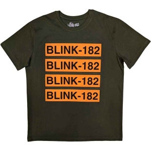 Blink-182 - Logo Repeat Uni Green  in the group MERCHANDISE / T-shirt / Pop-Rock at Bengans Skivbutik AB (5543879r)
