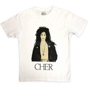 Cher - Leather Jacket Uni Wht  in the group MERCHANDISE / T-shirt / Pop-Rock at Bengans Skivbutik AB (5543895r)