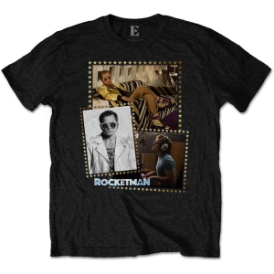 Elton John - Rocketman Montage Uni Bl  in the group MERCHANDISE / T-shirt / Pop-Rock at Bengans Skivbutik AB (5543912r)