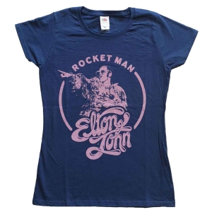 Elton John - Rocketman Circle Point Lady Navy in the group MERCHANDISE / T-shirt / Pop-Rock at Bengans Skivbutik AB (5543915r)