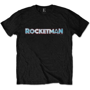Elton John - Rocketman Movie Logo Uni Bl  in the group MERCHANDISE / T-shirt / Pop-Rock at Bengans Skivbutik AB (5543917r)