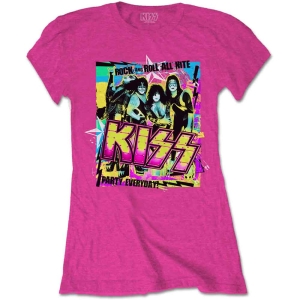 Kiss - Party Everyday Lady Pink in the group MERCHANDISE / T-shirt / Hårdrock at Bengans Skivbutik AB (5544533)