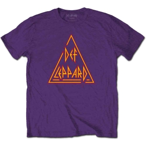 Def Leppard - Classic Triangle Logo Uni Purp  in the group MERCHANDISE / T-shirt / Hårdrock at Bengans Skivbutik AB (5544812r)