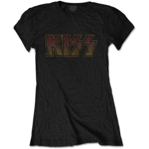 Kiss - Vtge Classic Logo Lady Bl  in the group MERCHANDISE / T-shirt / Hårdrock at Bengans Skivbutik AB (5544844r)