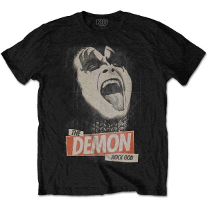 Kiss - The Demon Rock God Uni Bl  in the group MERCHANDISE / T-shirt / Hårdrock at Bengans Skivbutik AB (5544860r)