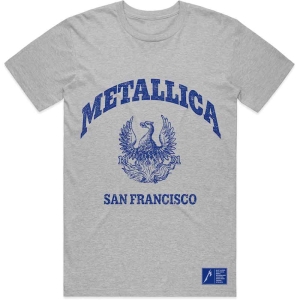 Metallica - College Crest Uni Grey  in the group MERCHANDISE / T-shirt / Hårdrock at Bengans Skivbutik AB (5544919r)