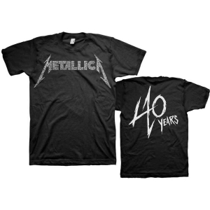 Metallica - 40Th Anniversary Songs Logo Uni Bl  in the group MERCHANDISE / T-shirt / Hårdrock at Bengans Skivbutik AB (5544924r)