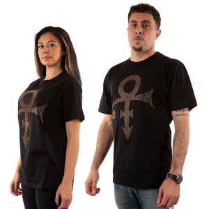 Prince - Gold Symbol Diamante Uni Bl in the group MERCHANDISE / T-shirt / Pop-Rock at Bengans Skivbutik AB (5545824)