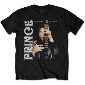 Prince - Welcome 2 America Uni Bl  in the group MERCHANDISE / T-shirt / Pop-Rock at Bengans Skivbutik AB (5545867r)