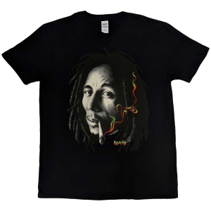 Bob Marley - Rasta Smoke Uni Bl  in the group MERCHANDISE / T-shirt / Reggae at Bengans Skivbutik AB (5546030r)