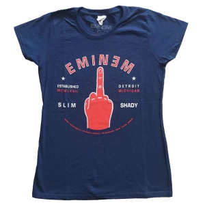 Eminem - Detroit Finger Lady Navy in the group MERCHANDISE / T-shirt / Hip Hop-Rap at Bengans Skivbutik AB (5546040r)