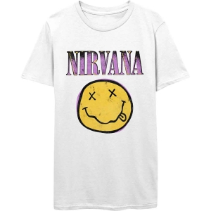 Nirvana - Xerox Happy Face Pink Uni Wht  in the group MERCHANDISE / T-shirt / Pop-Rock at Bengans Skivbutik AB (5546485r)