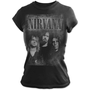 Nirvana - Faded Faces Lady Bl in the group MERCHANDISE / T-shirt / Pop-Rock at Bengans Skivbutik AB (5546492r)