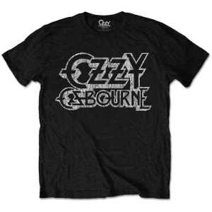 Ozzy Osbourne - Vtge Logo Uni Bl in the group MERCHANDISE / T-shirt / Hårdrock at Bengans Skivbutik AB (5546523)