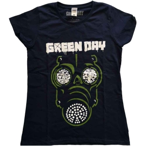 Green Day - Green Mask Lady Navy in the group MERCHANDISE / T-shirt / Punk at Bengans Skivbutik AB (5547143r)