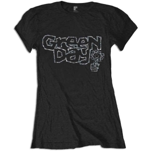 Green Day - Flowerpot Diamante Lady Bl  in the group MERCHANDISE / T-shirt / Punk at Bengans Skivbutik AB (5547150r)