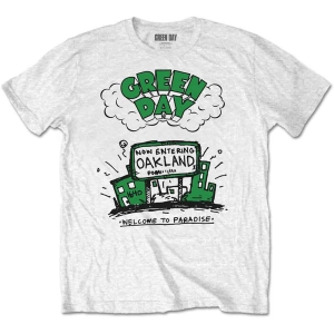 Green Day - Welcome To Paradise Uni Wht T-Shirt in the group MERCHANDISE / T-shirt / Punk at Bengans Skivbutik AB (5547161r)