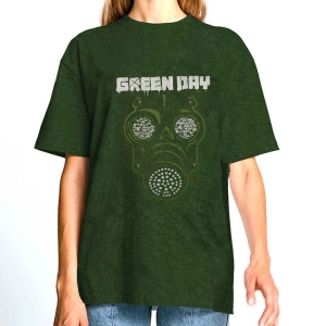 Green Day - Gas Mask Uni Khaki Dip-Dye  in the group MERCHANDISE / T-shirt / Punk at Bengans Skivbutik AB (5547163r)