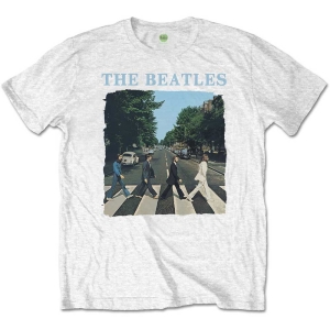 The Beatles - Abbey Road & Logo Boys T-Shirt Wht in the group MERCHANDISE / Merch / Pop-Rock at Bengans Skivbutik AB (5548638r)