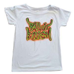 Billie Eilish - Graffiti Girls Wht Skinny Fit in the group MERCHANDISE / Merch / Pop-Rock at Bengans Skivbutik AB (5548651r)
