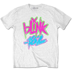 Blink-182 - Neon Logo Boys T-Shirt Wht in the group MERCHANDISE / Merch / Punk at Bengans Skivbutik AB (5548656r)