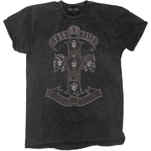 Guns N Roses - Monochrome Cross Boys T-Shirt Bl Dip-Dye in the group MERCHANDISE / Merch / Hårdrock at Bengans Skivbutik AB (5548717r)