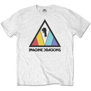 Imagine Dragons - Triangle Logo Boys T-Shirt Wht in the group MERCHANDISE / Merch / Pop-Rock at Bengans Skivbutik AB (5548724r)