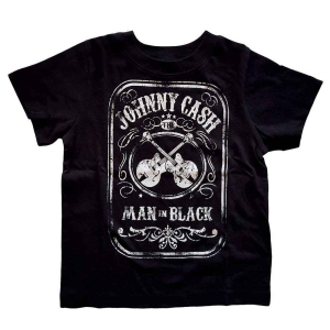 Johnny Cash - Man In Black Toddler T-Shirt Bl in the group MERCHANDISE / Merch / Country at Bengans Skivbutik AB (5548734r)