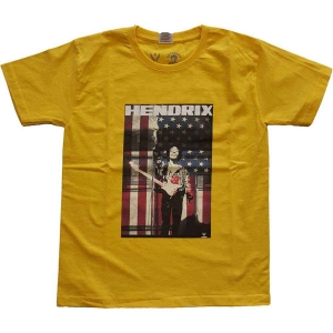 Jimi Hendrix - Peace Flag Boys T-Shirt Yell in the group MERCHANDISE / Merch / Pop-Rock at Bengans Skivbutik AB (5548738r)
