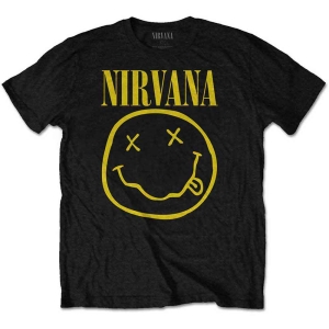 Nirvana - Happy Face Boys T-Shirt Bl in the group MERCHANDISE / Merch / Pop-Rock at Bengans Skivbutik AB (5548771r)
