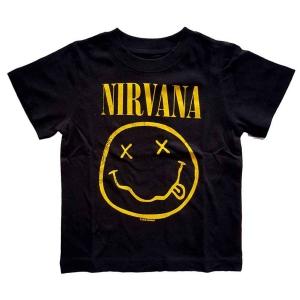 Nirvana - Happy Face Toddler T-Shirt Bl in the group MERCHANDISE / Merch / Pop-Rock at Bengans Skivbutik AB (5548775r)