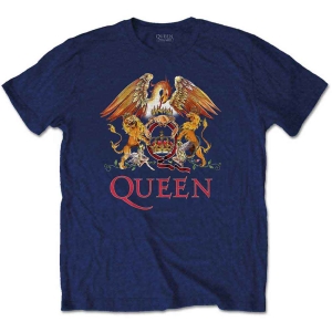 Queen - Classic Crest Boys T-Shirt Navy in the group MERCHANDISE / Merch / Pop-Rock at Bengans Skivbutik AB (5548804r)