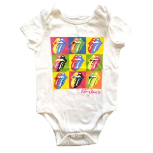 Rolling Stones - Two-Tone Tongues Wht Babygrow in the group MERCHANDISE / Merch / Pop-Rock at Bengans Skivbutik AB (5548819r)
