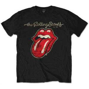 Rolling Stones - Plastered Tongue Boys T-Shirt Bl in the group MERCHANDISE / Merch / Pop-Rock at Bengans Skivbutik AB (5548825r)