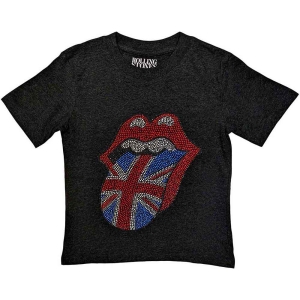 Rolling Stones - British Tongue Emb Boys T-Shirt Bl in the group MERCHANDISE / Merch / Pop-Rock at Bengans Skivbutik AB (5548826r)