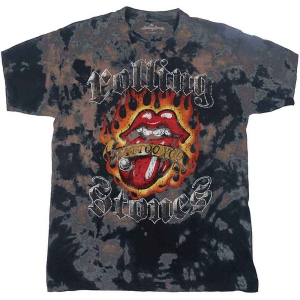 Rolling Stones - Tattoo Flames Boys T-Shirt Grey Dip-Dye in the group MERCHANDISE / Merch / Pop-Rock at Bengans Skivbutik AB (5548833r)