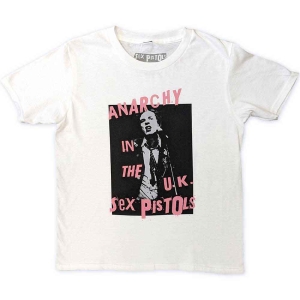 Sex Pistols - Anarchy In The Uk Boys T-Shirt Wht in the group MERCHANDISE / Merch / Punk at Bengans Skivbutik AB (5548853r)