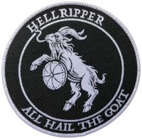 Hellripper - Patch All Hail The Goat (9 Cm) in the group MERCHANDISE / Accessoarer / Hårdrock at Bengans Skivbutik AB (5549658)