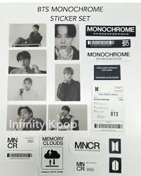 Bts - Monochrome Sticker Set in the group OUR PICKS / Friday Releases / Friday the 30:th august 2024 at Bengans Skivbutik AB (5550193)