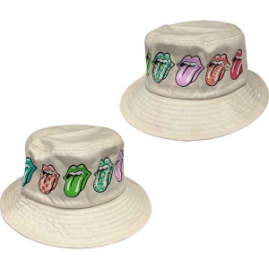 Rolling Stones - Multi Tongue Pattern Natrl Bucket Hat in the group MERCHANDISE / Merch / Pop-Rock at Bengans Skivbutik AB (5550280r)