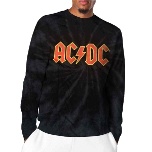 Ac/Dc - Logo Uni Bl Dip-Dye Long Sleeve in the group MERCHANDISE / Hoodies / Hårdrock at Bengans Skivbutik AB (5550891)