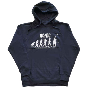 Ac/Dc - Evolution Of Rock Uni Navy Hoodie in the group MERCHANDISE / Hoodies / Hårdrock at Bengans Skivbutik AB (5550916r)